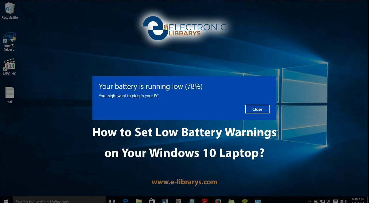 How to Set Low Battery Warnings on Your Windows 10 Laptop ELibrarys